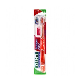 Gum Technique Pro Compact 525 Soft Οδοντόβουρτσα με Θήκη Προστασίας Μαλακή Πορτοκαλί 1τμχ