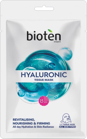 Bioten Hyaluronic Tissue Mask, Υφασμάτινη Μάσκα Προσώπου με Υαλουρονικό Οξύ, 20ml