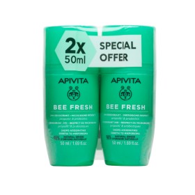 Apivita Bee Fresh 24H Deodorant Microbiome Respect Αποσμητικό Roll On 24ωρης Προστασίας με Πρόπολη & Προβιοτικά 2 x 50ml