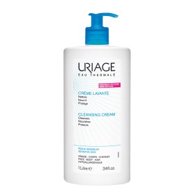 URIAGE Cleansing Cream Lavante Κρέμα Καθαρισμού Προσώπου - Σώματος για Ευαίσθητες Επιδερμίδες, 1000ml