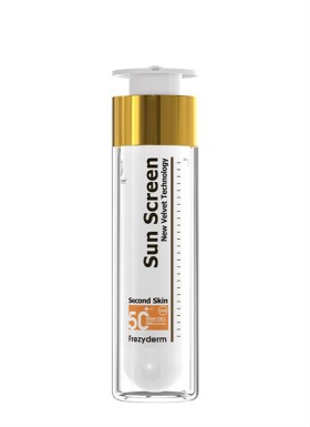 Frezyderm Sun Screen Velvet SPF50+ Διάφανη Αντηλιακή Κρέμα για το Πρόσωπο, 50ml