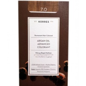 KORRES Argan Oil Advanced Colorant Μόνιμη Βαφή Μαλλιών 7.0 Ξανθό Φυσικό 50ml