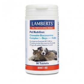 LAMBERTS Pet Nutrition Chewable Glucosamine Complex Cats & Dogs, Συμπληρωματική Ζωοτροφή για Σκύλους και Γάτες, 90 Ταμπλέτες (8997-90)