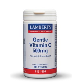 LAMBERTS Gentle Vitamin C 500mg Non Acidic Βιταμίνη C Σε Μη Όξινη Σύνθεση 100 Ταμπλέτες 8131-100
