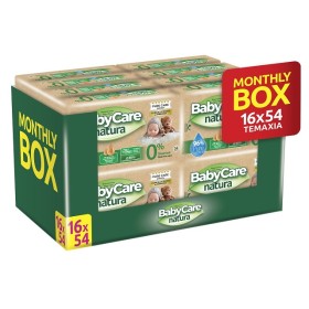 BabyCare Natura Wipes Monthly Box Μωρομάντηλα (16x54τμχ), 864 Τεμάχια