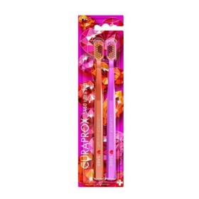 Curaprox Οδοντόβουρτσες 5460 Πακέτο Love Edition Ultra Soft  Ροζ & Πορτοκαλί 2τμχ