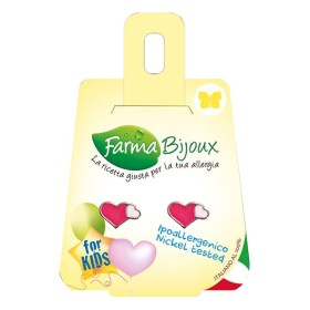 FARMA BIJOUX Σκουλαρίκια Υποαλλεργικά Φούξια Ροζ Καρδιά 10mm, 1 Ζευγάρι