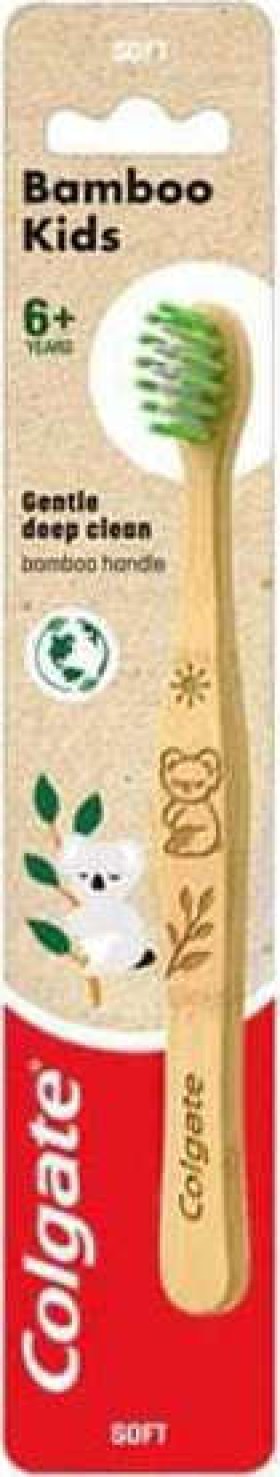 COLGATE Bamboo Carbon Kids 6+ Years Παιδική Οδοντόβουρτσα Soft, 1τεμ