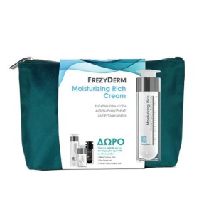 Frezyderm Moisturizing Rich Πακέτο Cream 50ml & Δώρο Νεσεσέρ με Neck Contour 15ml & Eye cream 5ml & Velvet Colors 2ml