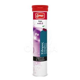 Lanes Vitamin Iron + Vit C Σίδηρος µε Βιταμίνη C 20 Αναβράζοντα Δισκία