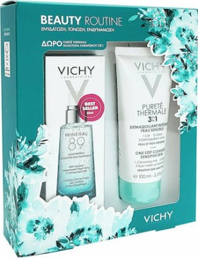 Vichy Πακέτο Προσφοράς Beauty Routine με Mineral 89 Booster Ενδυνάμωσης Προσώπου, 50ml & Δώρο Purete Thermale 3σε1 Γαλάκτωμα Καθαρισμού, 100ml