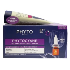 Phyto Phytocyane Πακέτο Progressive Hair Loss Treatment For Women Αγωγή Προοδευτικής Τριχόπτωσης Για Γυναίκες, 12x5ml & ΔΩΡΟ Αναζωογονητικό Σαμπουάν, 100ml