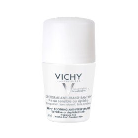 Vichy Deodorant Roll-On Anti-perspirant 48h Sensitive Skin Αποσμητικό Για Ευαίσθητες & Αποτριχωμένες Επιδερμίδες 50ml