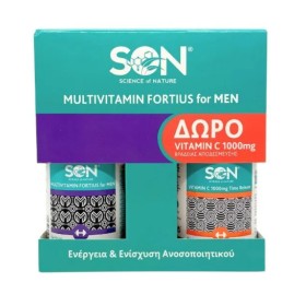 Science of Nature SON Πακέτο Multivitamin Fortius for Men 60 Δισκία & Δώρο Vitamin C 1000mg Time Release 60 Δισκία