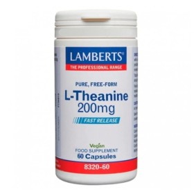 Lamberts L-Theanine 200mg, Σκεύασμα Θειανίνης Ελεύθερης Μορφής με Χαλαρωτικές Ιδιότητες 60tabs 8320-60
