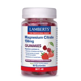 Lamberts Magnesium Citrate 150mg Gummies με Γεύση Φράουλα & Κεράσι 40 Ζελεδάκια