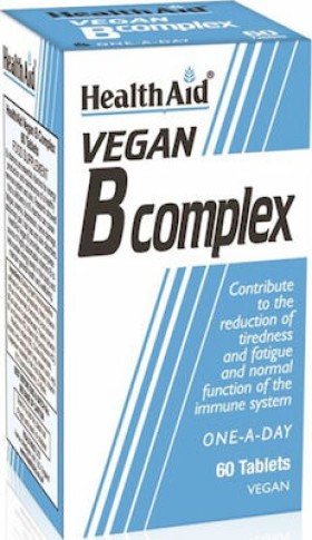HEALTH AID Vegan B-Complex Συμπλήρωμα Διατροφής με Σύμπλεγμα Βιταμινών Β, 60 tabs