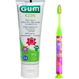 Gum Light-Up 903 Παιδική Οδοντόβουρτσα Με Φωτεινή Ένδειξη Χρώμα Κίτρινο και Δώρο Οδοντόκρεμα Gum Kids 2-6 Ετών, 50ml