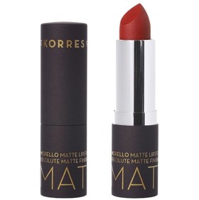 KORRES Morello Matte Lipstick 57 Scarlet Suede Ματ Κραγιόν 3,5gr