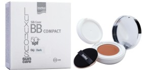 INTERMED Luxurious SunCare Silk Cover BB Compact SPF50+ 04 Dark, Αντηλιακή Πούδρα για Ματ Αποτέλεσμα Σκούρα Απόχρωση, 12gr