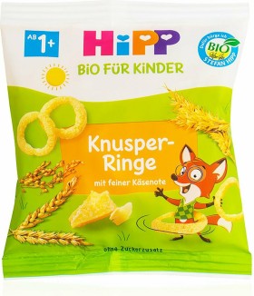 HIPP Τραγανά Τυροδαχτυλίδια Από Βιολογικά Δημητριακά Ολικής Για Παιδιά Από 12m+, 25gr