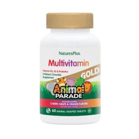 Natures Plus Kids Animal Parade Multivitamin Gold Ολοκληρωμένο Συμπλήρωμα Διατροφής για Παιδιά με Γεύσεις Φρούτων 60 Μασώμενες Ταμπλέτες