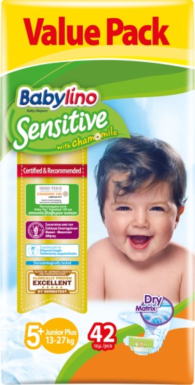 Babylino Sensitive Value Pack No5+ (13-27Kg) 42τεμ