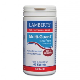 Lamberts Multi-Guard Iron Free Πολυβιταμίνη Χωρίς Σίδηρο 60 Ταμπλέτες 8436-60
