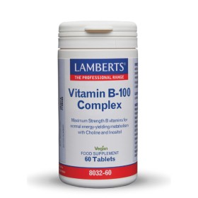 Lamberts Vitamin B-100 Complex Σύμπλεγμα Βιταμίνης B 60 Ταμπλέτες 8032-60