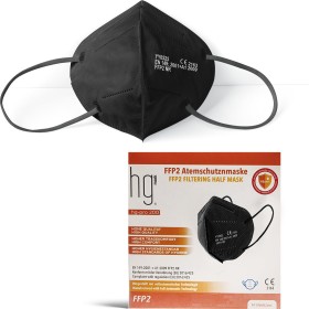 Poli HG Pro 200 FFP2 Filtering Half Mask Black, Μάσκα Υψηλής Προστασίας Μαύρο, 10τμχ