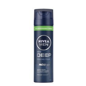 Nivea Men Deep Shaving Foam With Black Carbon Ανδρικός Αφρός Ξυρίσματος 200ml