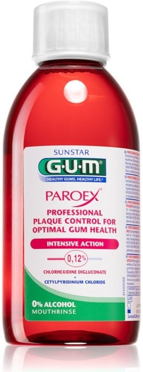 GUM Paroex Intensive Action 0.12% Στοματικό Διάλυμα Για Ενήλικες, 300ml