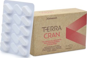 GENECOM Terra Cran Συμπλήρωμα Διατροφής Με Cranberry & D-Mannose Για Καλή Λειτουργία Του Ουροποιητικού Συστήματος, 30 Κάψουλες