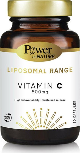 POWER HEALTH Liposomal Range Vitamin C 500mg, Συμπλήρωμα Διατροφής για την Ενίσχυση του Ανοσοποιητικού Συστήματος 30caps
