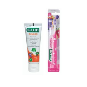 Gum Junior Οδοντόβουρτσα 7-9 Ετών Ροζ & Δώρο Gum Junior Οδοντόπαστα 7+ Ετών 50ml