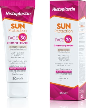Heremco Histoplastin Sun Protection Tinted Medium Face Cream to Powder SPF30+, Αντηλιακή Κρέμα Προσώπου με Χρώμα SPF30 50ml