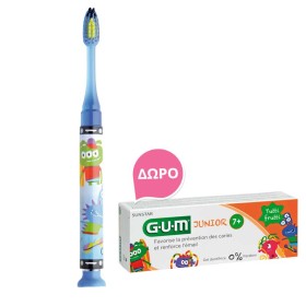 Gum Set Junior Light-Up Blue Soft Οδοντόβουρτσα + Δώρο Junior Οδοντόκρεμα 7-12 Ετών Tutti Frutti 50ml