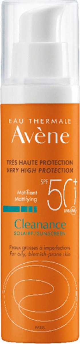 AVENE Solaire Cleanance SPF50+, Αντηλιακή Κρέμα για για Λιπαρή & με Τάση Ακμής Επιδερμίδα, 50ml