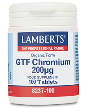 Lamberts GTF Chromium 200μg Συμπλήρωμα Διατροφής Με Χρώμιο 100tabs 8237-100