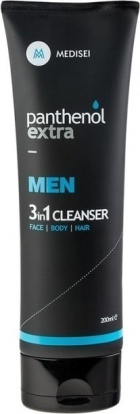 Panthenol Extra Men 3 in1 Cleanser Face Body Hair Καθαριστικό για Πρόσωπο/Σώμα/Μαλλιά για Ανδρες, 200ml