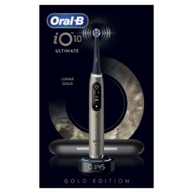Oral-B iO10 Ultimate Lunar Gold Ηλεκτρική Οδοντόβουρτσα με Θήκη Ταξιδίου & Βάση Αποθήκευσης Κεφαλής 1Τμχ
