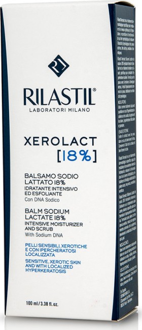 RILASTIL Xerolact Balm Sodium Lactate 18% Ενυδατικό Βάλσαμο Σώματος Για Τη Ξηροδερμία & Την Τοπική Υπερκεράτωση, 100ml