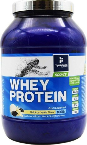 MY ELEMENTS Sports Whey Protein Με Γεύση Βανίλια, 1000gr