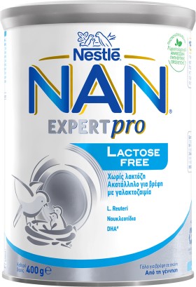 NESTLE Nan Lactose Free Γάλα για Βρέφη με Δυσανεξία στη Λακτόζη 400gr