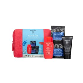 Apivita Bee Sun Safe Πακέτο Dry Touch Invisible Face Fluid SPF50 50ml & Δώρο Black Cleansing Jelly & Express Beauty Face Mask Sea Lavender 2x8ml