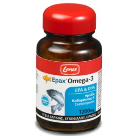LANES Epax® Omega-3, για την Υγεία της Καρδιάς, του Εγκεφάλου και της Όρασης, 30caps