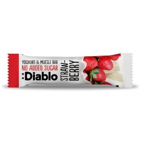 Diablo Μπάρα Δημητριακών με Γιαούρτι και Φράουλες χωρίς Ζάχαρη, 30gr