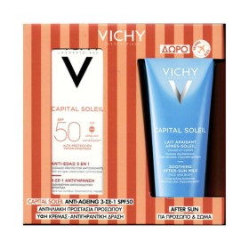 Vichy Πακέτο Capital Soleil Anti-Αgeing Cream 3in1 SPF50 50ml & Δώρο After Sun Milk 100ml