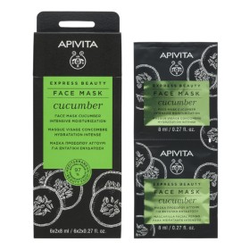Apivita Express Beauty Face Mask Cucumber Apivita Express Beauty Μάσκα Προσώπου Εντατικής Ενυδάτωσης με Αγγούρι 2x8ml