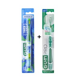 Gum Junior 6+ Πακέτο Soft Πράσινη Οδοντόβουρτσα Παιδική 903 1τμχ & Δώρο Οδοντόβουρτσα Ενηλίκων 1τμχ